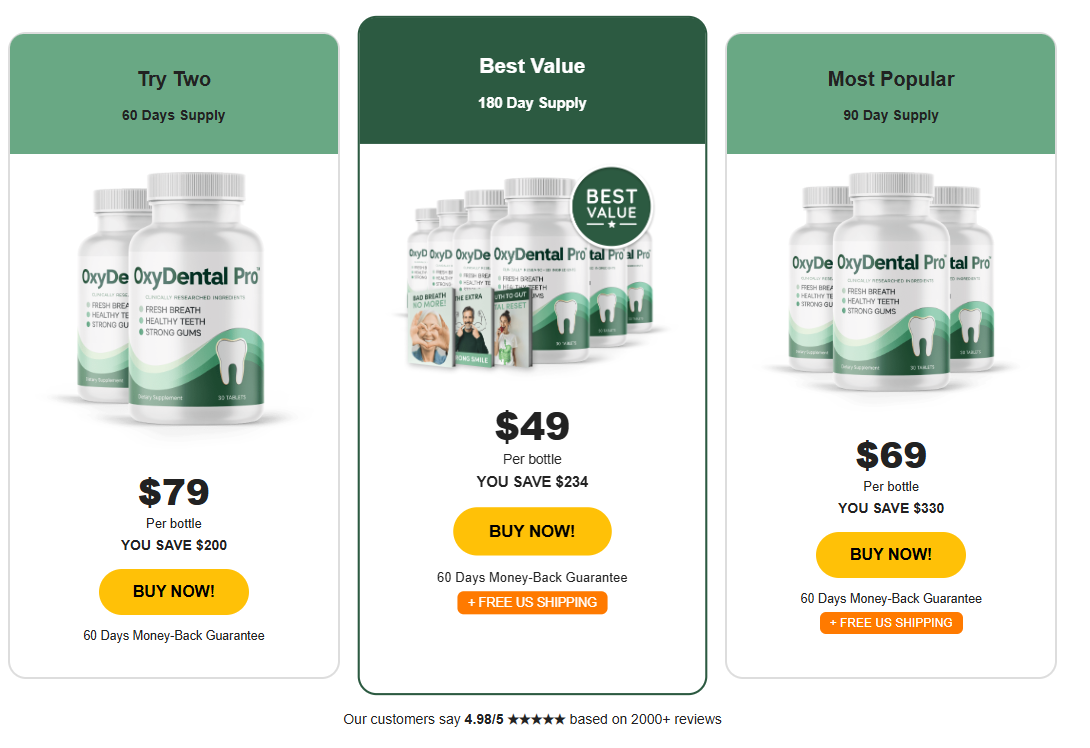 OxyDental Pro 6 Bottle Special Pack